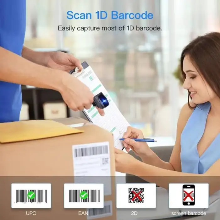 Bluetooth Wireless 2D Ring Scanner Barcode Scanner High-definition Code Scanners