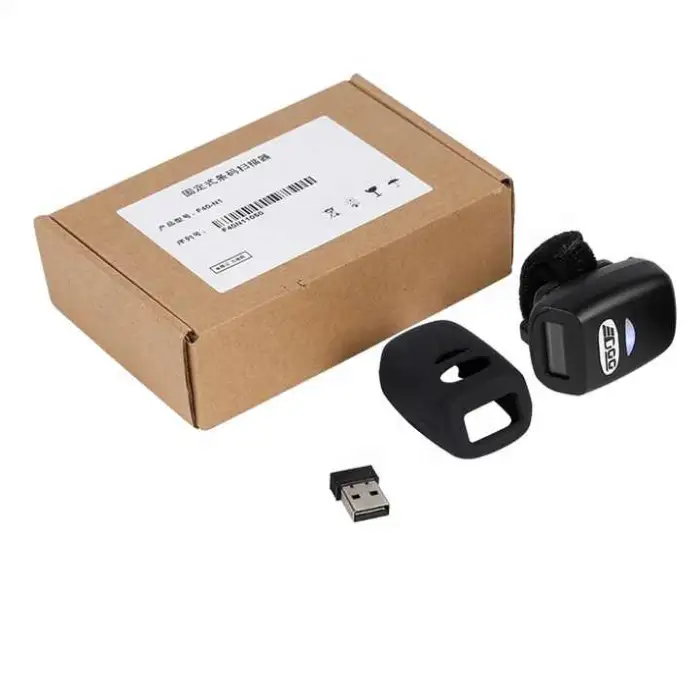 Portable Wireless 1D 2D Barcode Scanner Handfree Wearable Ring Watch   USB Interface OEM ODM