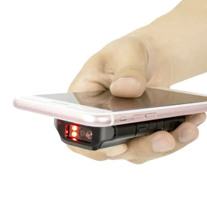 2D QR Bar Code Reader Wireless Handheld Blue tooth Barcode Scanner with Back Clip for Mobile Phone