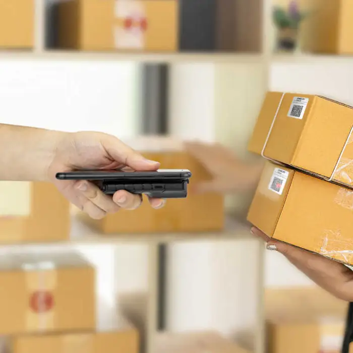 2D QR Bar Code Reader Wireless Handheld Blue tooth Barcode Scanner with Back Clip for Mobile Phone