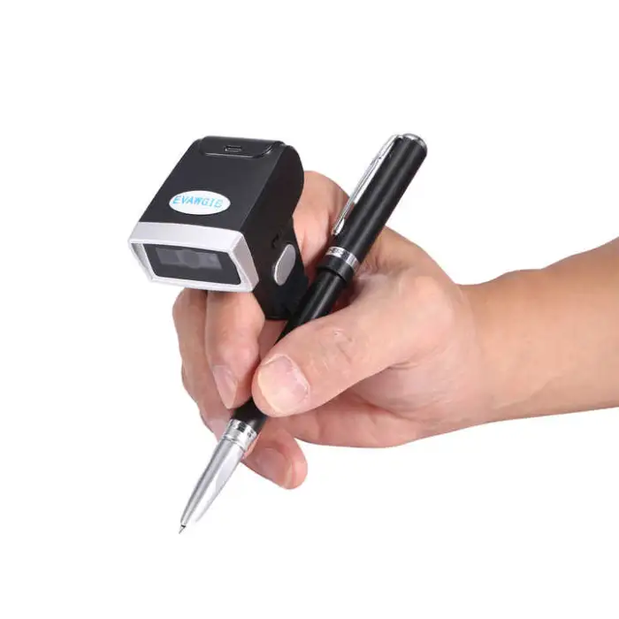 Bluetooth Wireless Portable Mini 2D Finger Ring Barcode Scanner for Warehouse,Supermarket,Store