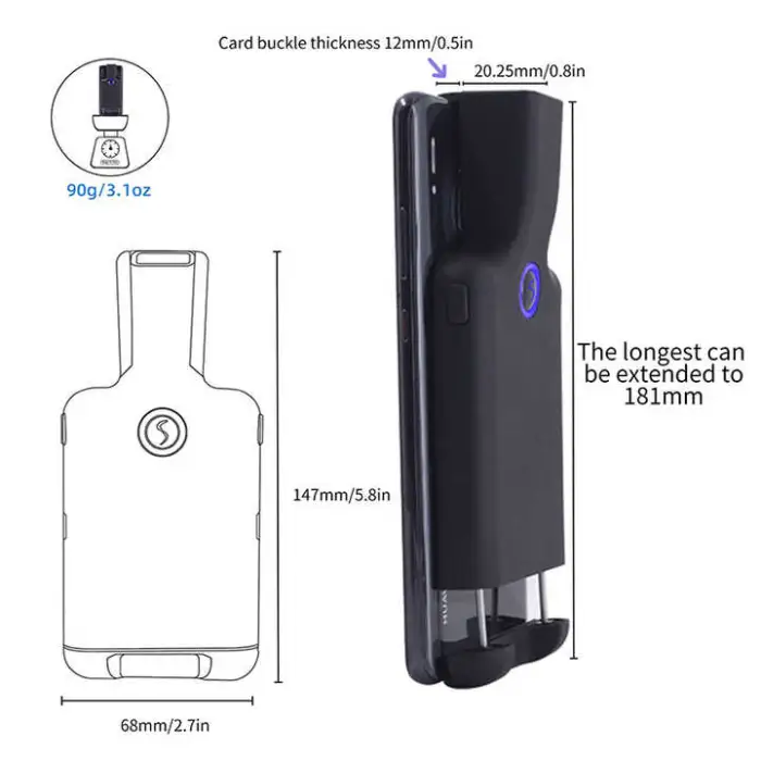 Portable Back Clip Barcode Scanner 1D 2D Qr Code Android Bar Code Reader Wireless 2.4G bluetooth Barcode Scanner