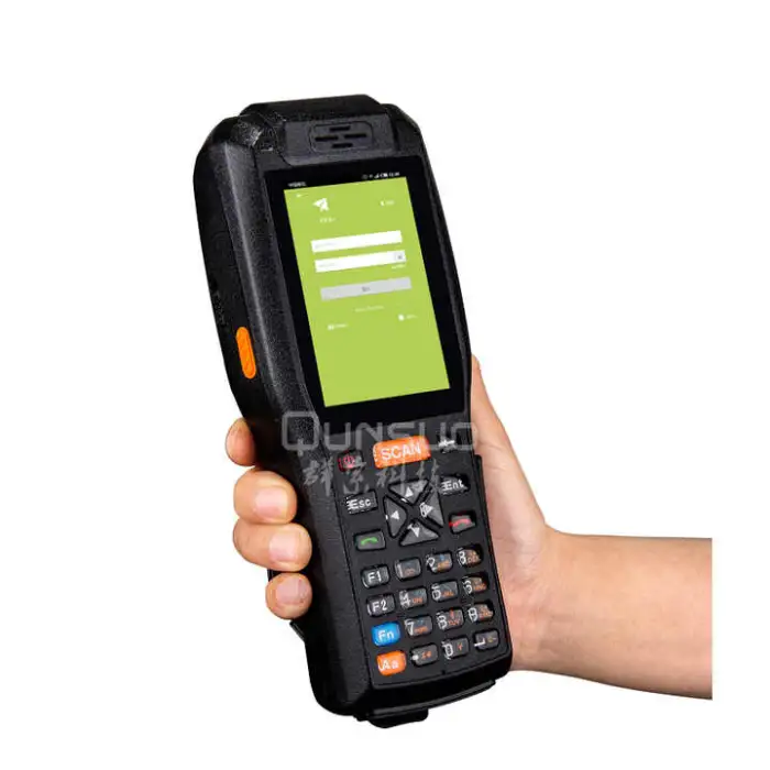 Android Portable Industrial Rugged Pda Wireless Terminal Smart Phone Barcode Scanner Built in Printer