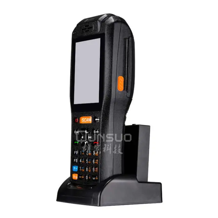 Android Portable Industrial Rugged Pda Wireless Terminal Smart Phone Barcode Scanner Built in Printer