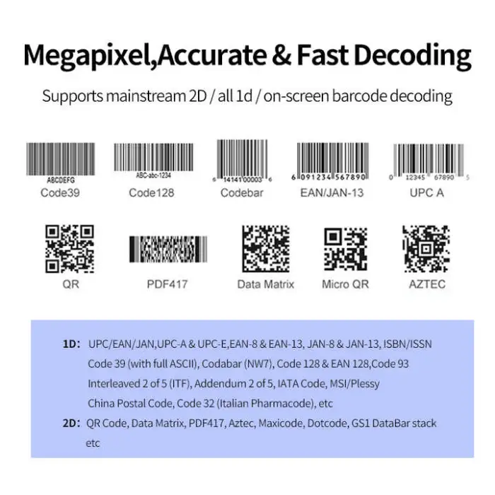 Mini Finger Ring Barcode Scanner Image Usb BT Wearable Glove Barcode Scanner