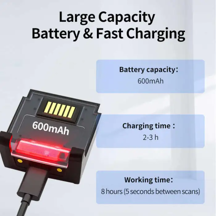 Mini Finger Ring Barcode Scanner Image Usb BT Wearable Glove Barcode Scanner