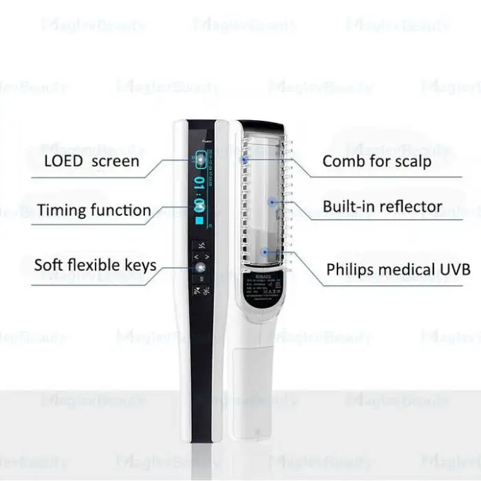 Medical  Home Use Handheld 311nm UVB Lamp 308nm Phototherapy Device 308 UVB for Vitiligo Psoriasis Eczema Treatment