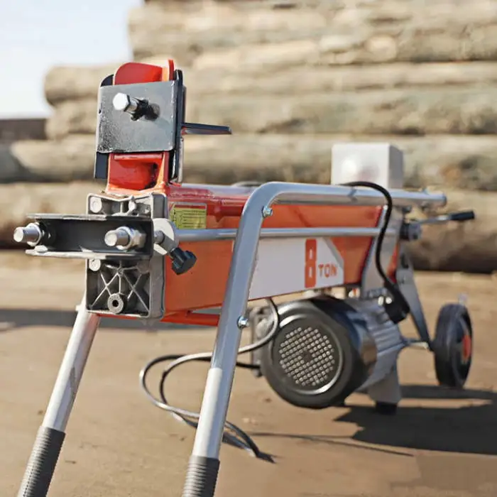 HYSTRONG 8 Ton Portable Hydraulic Electric Wood Splitting Machine Household Wood Log Splitter