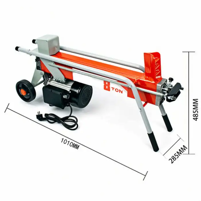 HYSTRONG 8 Ton Portable Hydraulic Electric Wood Splitting Machine Household Wood Log Splitter