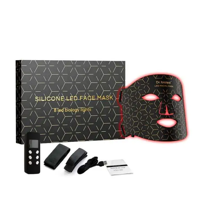Bendable Silicone 8 Colors NIR LED Light Bio Therapy Mask Face Anti-Aging Skin Rejuvenation Collagen Growth Stimulation PDT