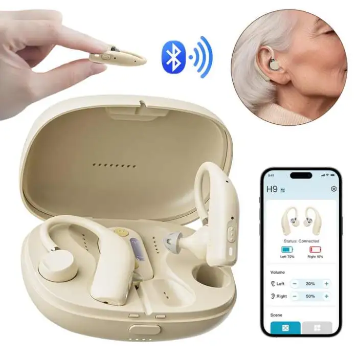 120dB Miniatured Earbud Design Medical Micro Hearing Aid Rechargeable Hearing Aids App Programming for Seniors