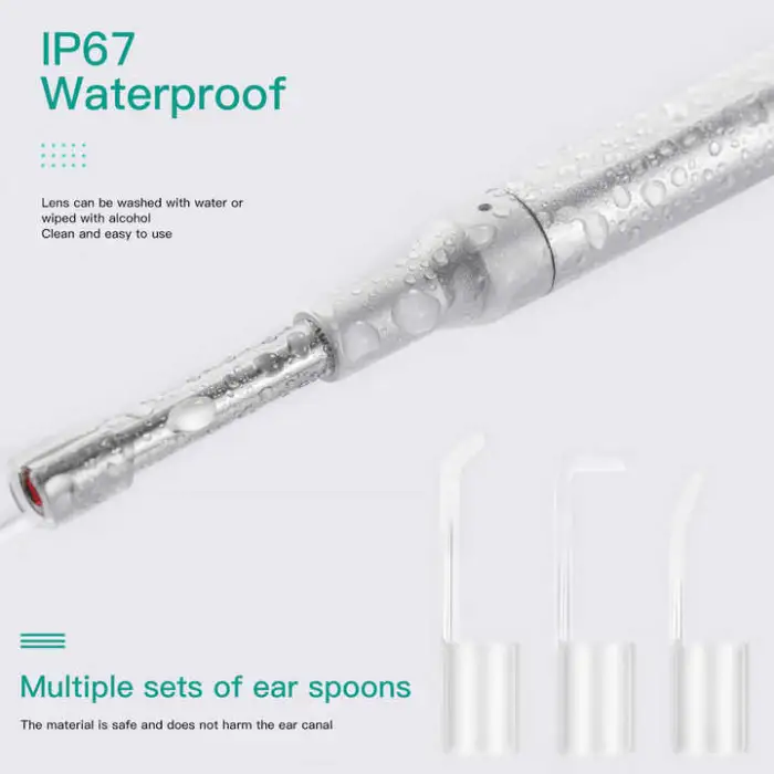 Rechargeable Ear Cleaner Smart Otoscope Earwax Suction Camera Earpick Ear Wax Removal Kit Camera Ear Cleaner