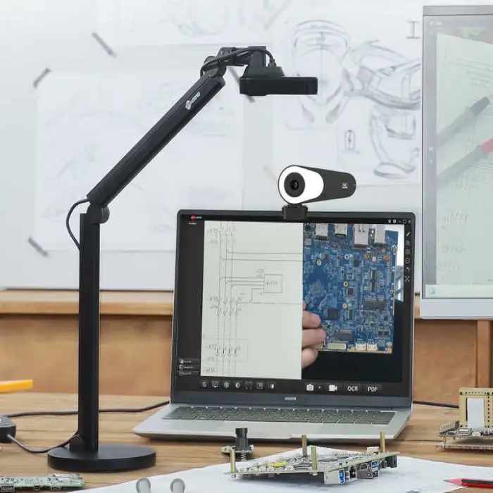 Camera Visualizer 4K Ultra HD Phase-Detection Auto Focus 2 in 1 Portable Document Camera for Classroom School Teaching