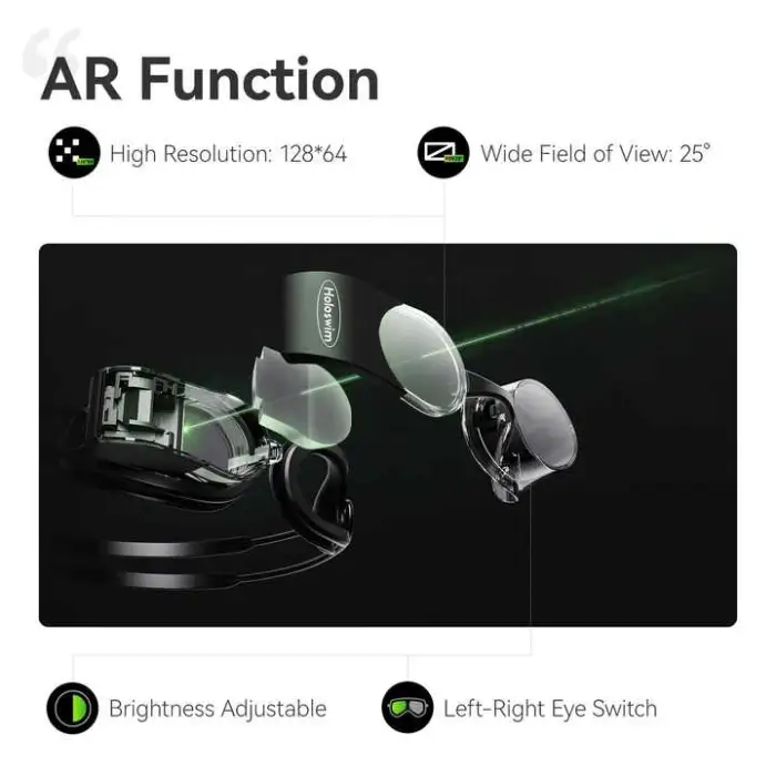 Professional  Smart AR Swim Goggles Anti-Fog Training Competition Swimming Racing Glasses Data Display Adult UV Protection