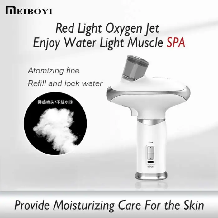 Oxygen Inject Spray Moisturizing Skin Care 650nm Led Red Light Therapy Nano Oxygen Jet Gun
