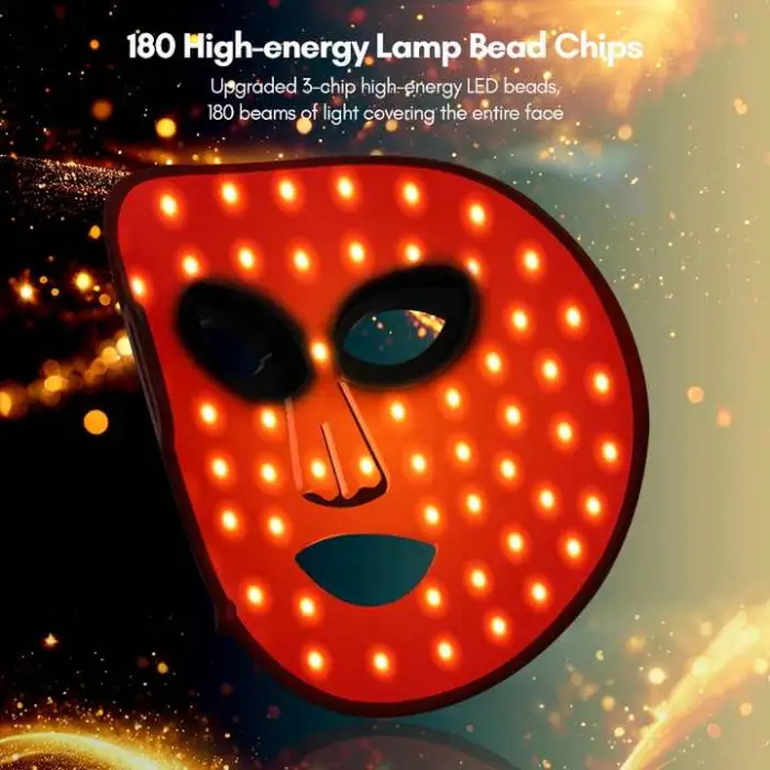 LED Mask Set Face Neck 60 Beads 240 Cores 8 Colors Light Therapy