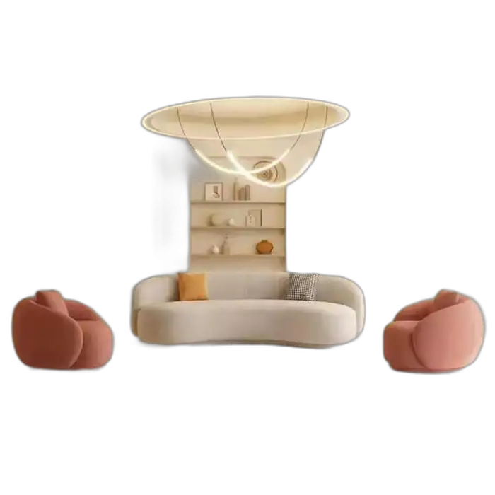 Luxury Modern White Lamb Wool Sectional 3 Seater Sofa Living Room Designer Julep Sofa Set Furniture