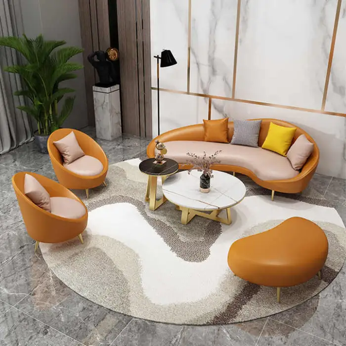 Modern Living Room Sofas Size Nordic Sofa Set Furniture Simple Leather Sofa for Modern Shops