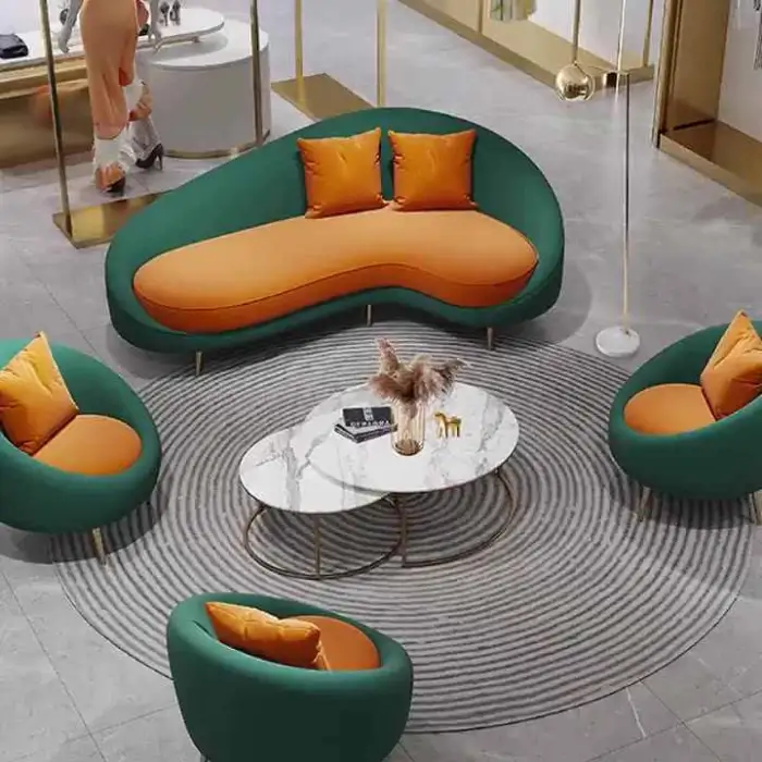 Modern Living Room Sofas Size Nordic Sofa Set Furniture Simple Leather Sofa for Modern Shops