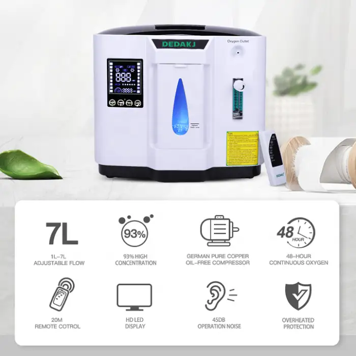 DEDAKJ DE-1A 1-7L/min  Portable Oxygen Concentrator Machine