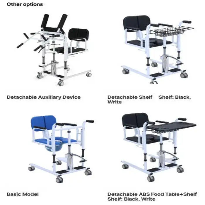 Lightweight Hydraulic Commode Chair Household Medical Device for Bathroom Safety Equipment