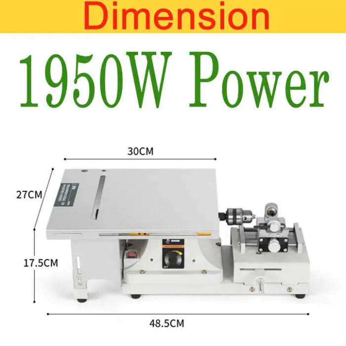 1950W Turning Lathe with Spindle Cylinder Marking Machine Wood Saw Machine