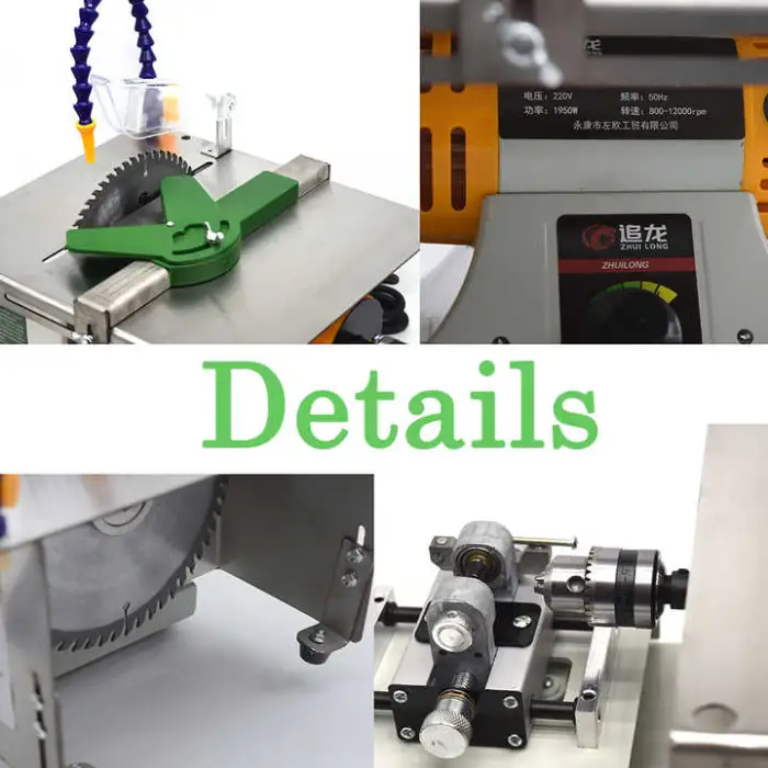 1950W Turning Lathe with Spindle Cylinder Marking Machine Wood Saw Machine