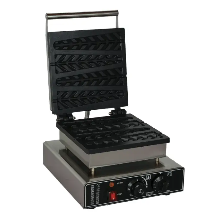 220V Commercial Lolly Waffle Stick Maker Christmas Tree-Shaped Egg Muffin Waffle Machine