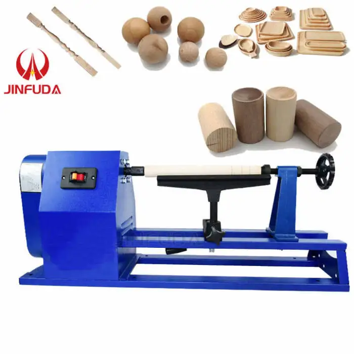 Small Type Practical  and Efficiency Adjustable Speed Wood Lathe Machine 370w for DIY Woodworking