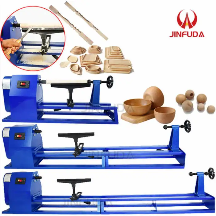 Small Type Practical  and Efficiency Adjustable Speed Wood Lathe Machine 370w for DIY Woodworking