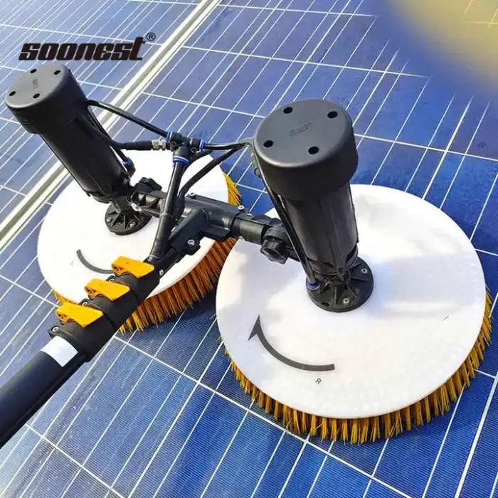 3.5M 5.5M 7.5M Dc Ac Solar Panel Cleaning Washing Machine Automatic Brush With Double Head Robot Battery