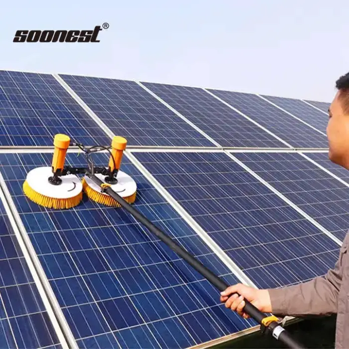 3.5M 5.5M 7.5M Dc Ac Solar Panel Cleaning Washing Machine Automatic Brush With Double Head Robot Battery