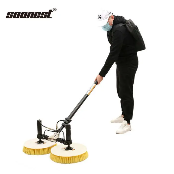 3.5M 5.5M 7.5M Dc Ac Solar Panel Cleaning Washing Machine Automatic Brush With Double Head Robot Battery