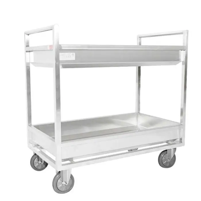 Commercial Hotel & Restaurant Stainless Trolleys Knocked-Down Food Beverage & Dessert Trolley Wheels Catering Serving