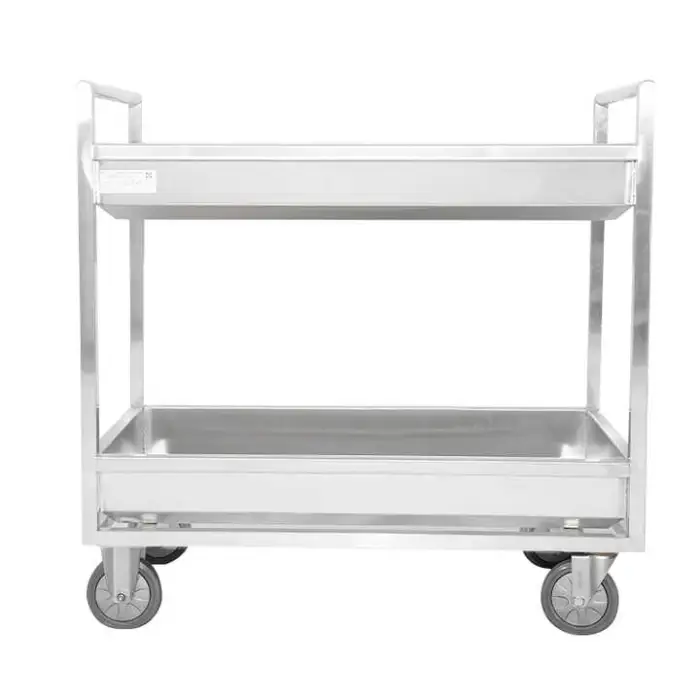 Commercial Hotel & Restaurant Stainless Trolleys Knocked-Down Food Beverage & Dessert Trolley Wheels Catering Serving