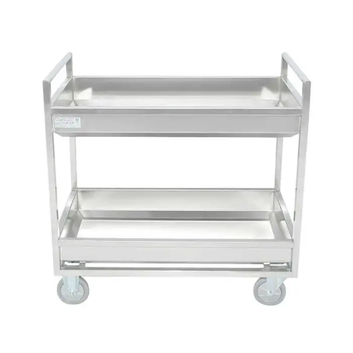 Commercial Hotel & Restaurant Stainless Trolleys Knocked-Down Food Beverage & Dessert Trolley Wheels Catering Serving