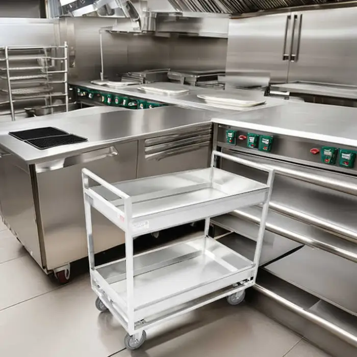 Commercial Hotel & Restaurant Stainless Trolleys Knocked-Down Food Beverage & Dessert Trolley Wheels Catering Serving