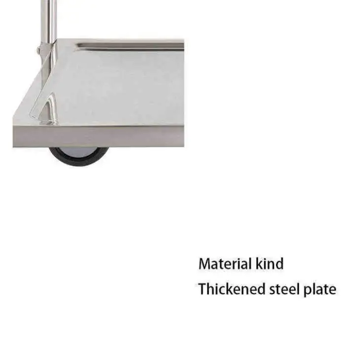 Commercial Kitchen Furniture Three-Layer Stainless Steel Trolley with round Tube 304/201 for Hotels & Restaurants