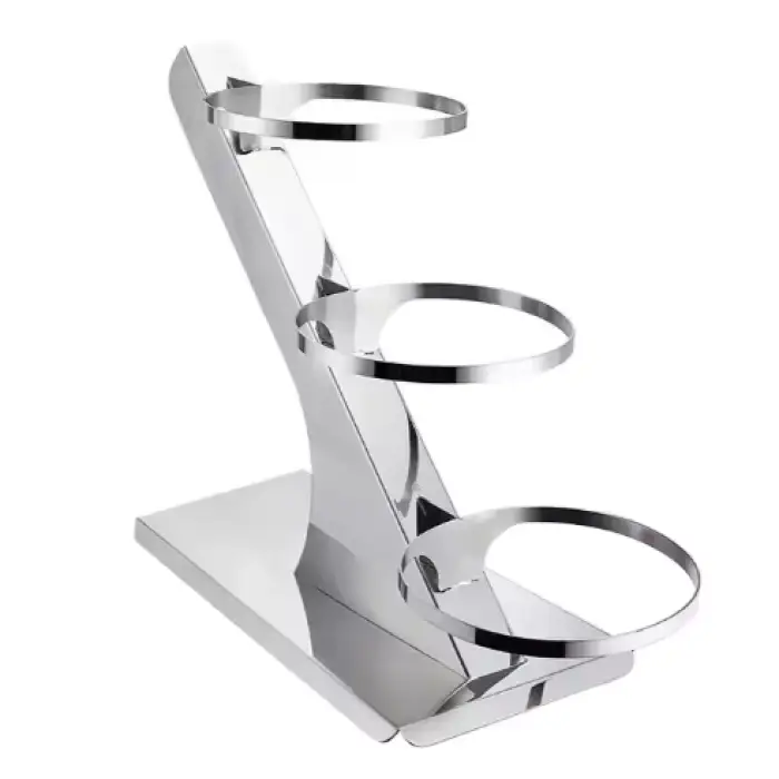 Hotel 3 Tier Cake Buffet Serving Restaurant Ceramic Bowls Wedding Banquet Catering Stand for Food Display