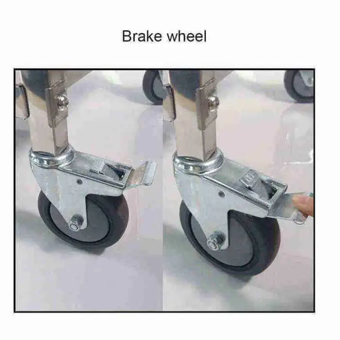 Restaurant and Hotel Supplies Stainless Steel Food Serving Trolley With Dining Cart Kitchen Storage Trolley