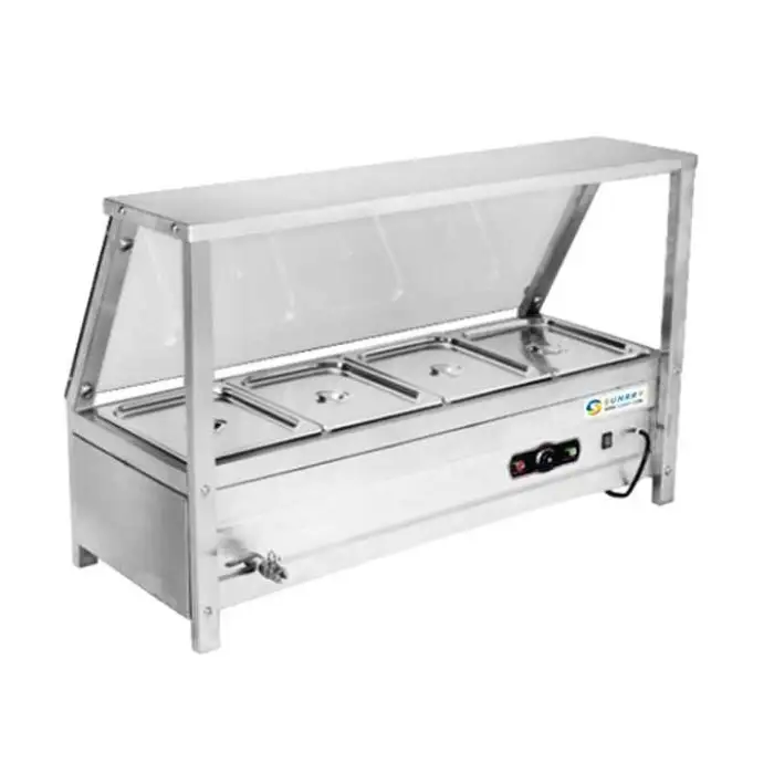 3KW Commercial Food Warmer Bain Marie Table Top Electric 4 Pan Bain Marie