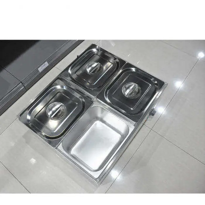 Electric Countertop Bain Marie Food Warmer Counter Bain-Marie for Restaurant