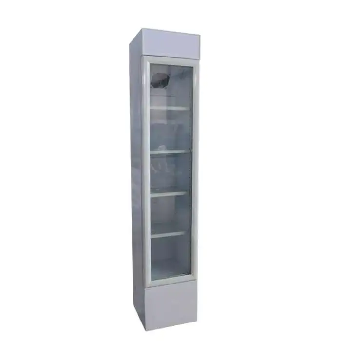 Oumeite Slim Design Static Cooling Vertical Upright Display Freezer with Glass Door