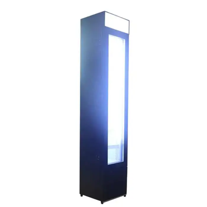 Oumeite Slim Design Static Cooling Vertical Upright Display Freezer with Glass Door