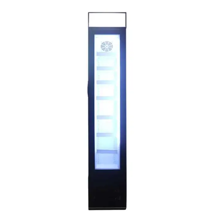 Oumeite Slim Design Static Cooling Vertical Upright Display Freezer with Glass Door