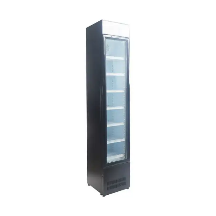 Oumeite Slim Design Static Cooling Vertical Upright Display Freezer with Glass Door