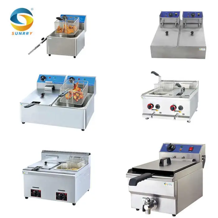 Electric Deep Fryers Gas Fast Food Commercial Chips Deep Fryer