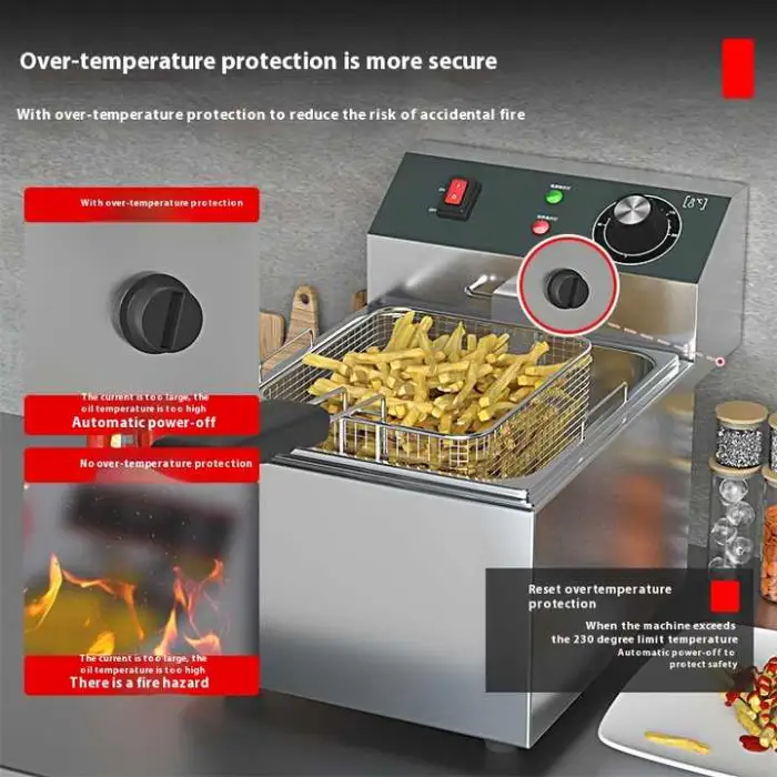 Frying Machine Industrial Fryer Drumsticks Chicken Wings French Fries Commercial Electric Fryer