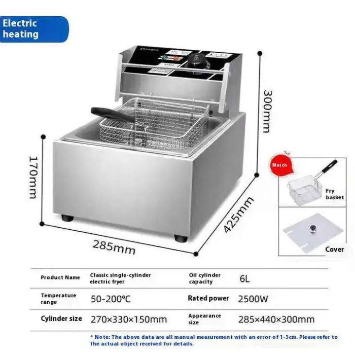 Frying Machine Industrial Fryer Drumsticks Chicken Wings French Fries Commercial Electric Fryer