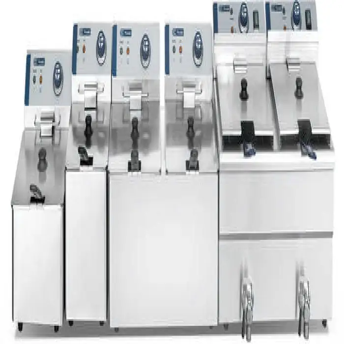 8L Electric 2-Tank Dual Potato Chips Chicken Fryer for Fast Food Shop